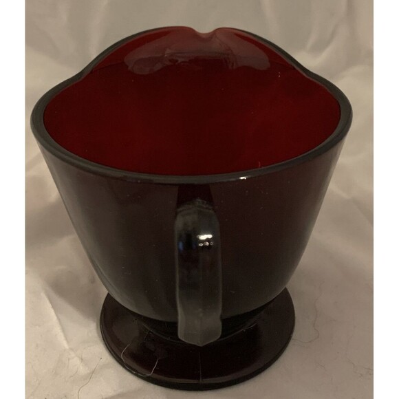 Vintage Anchor Hocking Ruby Red Creamer And Sugar Bowl - Picture 3 of 12